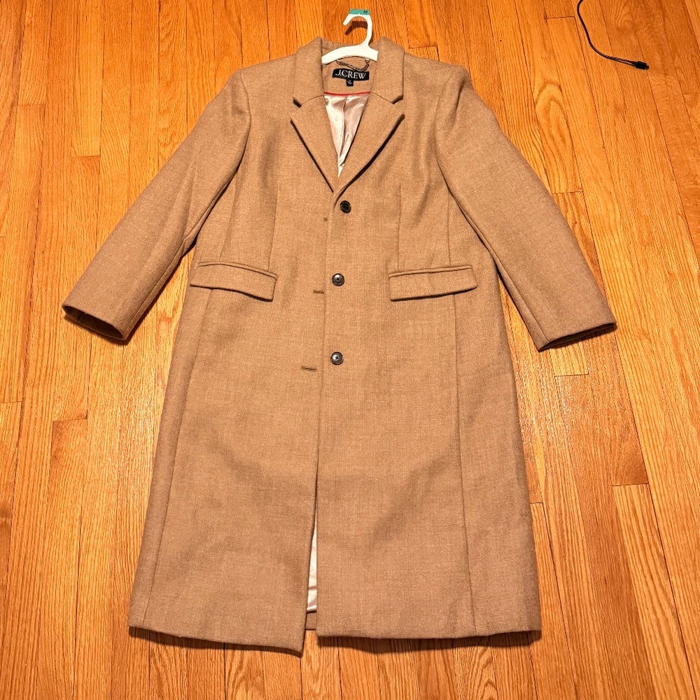 J. Crew Camel Wool-Blend Long Coat - Picture 4 of 9